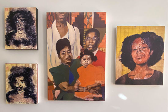 black artists based in New York City Brooklyn painting portrait